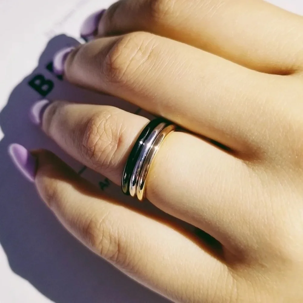 Titanium Satin 4mm Wide Basic Black Band Ring 8-12